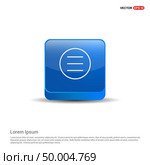 Align text icon - 3d Blue Button. Стоковая иллюстрация, агентство Ingram Publishing / Фотобанк Лори