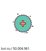 medical cicle plus hospltal sign icon vector design. Стоковая иллюстрация, агентство Ingram Publishing / Фотобанк Лори