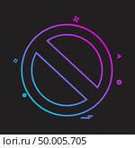 not allowed icon design vector. Стоковая иллюстрация, агентство Ingram Publishing / Фотобанк Лори