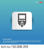 Diabetes Glucometer Icons - Blue Sticker button. Стоковая иллюстрация, агентство Ingram Publishing / Фотобанк Лори