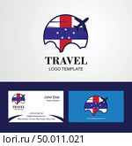 Travel Netherlands Antilles Flag Logo and Visiting Card Design. Стоковая иллюстрация, агентство Ingram Publishing / Фотобанк Лори