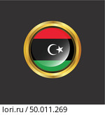 Libya flag Golden button. Стоковая иллюстрация, агентство Ingram Publishing / Фотобанк Лори