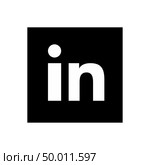Linked in icon design vector. Стоковая иллюстрация, агентство Ingram Publishing / Фотобанк Лори