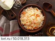 Sauerkraut. Chopped cabbage pickled in brine. Стоковое фото, агентство Ingram Publishing / Фотобанк Лори