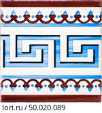 Old typical portuguese tiles called azulejos taken from the external walls of an old house in Lisbon. Стоковое фото, агентство Ingram Publishing / Фотобанк Лори