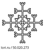 Helm of awe aegishjalmur or egishjalmur galdrastav icon black color vector illustration flat style simple image. Стоковая иллюстрация, агентство Ingram Publishing / Фотобанк Лори