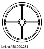 Viking shield icon black color vector illustration flat style simple image. Стоковая иллюстрация, агентство Ingram Publishing / Фотобанк Лори