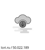 Downloading Web Icon. Flat Line Filled Gray Icon Vector. Стоковая иллюстрация, агентство Ingram Publishing / Фотобанк Лори