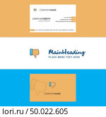 Beautiful Dislike Logo and business card. vertical Design Vector. Стоковая иллюстрация, агентство Ingram Publishing / Фотобанк Лори