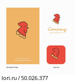 Cock  Company Logo App Icon and Splash Page Design. Creative Business App Design Elements. Стоковая иллюстрация, агентство Ingram Publishing / Фотобанк Лори
