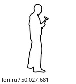 Repairman master man in overalls with tool in his hands hammer icon black color vector illustration flat style simple image. Стоковая иллюстрация, агентство Ingram Publishing / Фотобанк Лори