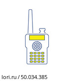 Portable radio icon. Thin line design. Vector illustration. Стоковая иллюстрация, агентство Ingram Publishing / Фотобанк Лори