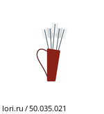 Quiver with arrows icon. Flat color design. Vector illustration. Стоковая иллюстрация, агентство Ingram Publishing / Фотобанк Лори