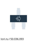 Smd transistor icon. Flat color design. Vector illustration. Стоковое фото, агентство Ingram Publishing / Фотобанк Лори