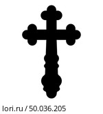 Cross trefoil shamrock Cross monogram Religious cross icon black color vector illustration flat style simple image. Стоковая иллюстрация, агентство Ingram Publishing / Фотобанк Лори