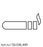 Cigar with smoke Luxury Havana cigar Smoking cigar concept icon black color outline vector illustration flat style simple image. Cigar with smoke Luxury Havana cigar Smoking cigar concept icon black color outline vector illustration flat style image. Стоковая иллюстрация, агентство Ingram Publishing / Фотобанк Лори