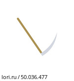 Scythe icon. Flat color design. Vector illustration. Стоковая иллюстрация, агентство Ingram Publishing / Фотобанк Лори