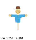 Scarecrow icon. Flat color design. Vector illustration. Стоковая иллюстрация, агентство Ingram Publishing / Фотобанк Лори