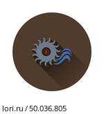 Water turbine icon. Flat color design. Vector illustration. Стоковая иллюстрация, агентство Ingram Publishing / Фотобанк Лори