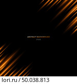 Abstract yellow or orange light line glowing neon motion on black background. Laser beams of lighting motion. Vector illustration. Стоковая иллюстрация, агентство Ingram Publishing / Фотобанк Лори