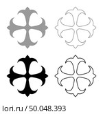Symbol field lily kreen strong Cross monogram dokonstantinovsky Symbol of the Apostle anchor Hope sign Religious cross icon set black grey color vector illustration flat style simple image. Стоковая иллюстрация, агентство Ingram Publishing / Фотобанк Лори