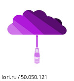 Network Cloud  Icon. Flat Color Ladder Design. Vector Illustration. Стоковая иллюстрация, агентство Ingram Publishing / Фотобанк Лори