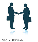 Meeting businessmen icon. Shadow reflection design. Vector illustration. Стоковая иллюстрация, агентство Ingram Publishing / Фотобанк Лори