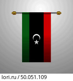 Libya hanging Flag. Стоковая иллюстрация, агентство Ingram Publishing / Фотобанк Лори