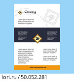 Template layout for Right arrow road sign  comany profile ,annual report, presentations, leaflet, Brochure Vector Background. Стоковая иллюстрация, агентство Ingram Publishing / Фотобанк Лори