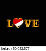 Golden Love typography Principality of Sealand flag design vector. Стоковая иллюстрация, агентство Ingram Publishing / Фотобанк Лори