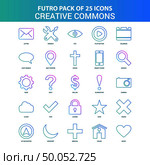 25 Green and Blue Futuro Creative Commons Icon Pack. Стоковая иллюстрация, агентство Ingram Publishing / Фотобанк Лори