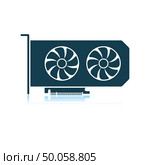 GPU icon. Shadow reflection design. Vector illustration. Стоковое фото, агентство Ingram Publishing / Фотобанк Лори
