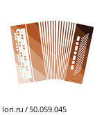 Accordion icon. Flat color design. Vector illustration. Стоковое фото, агентство Ingram Publishing / Фотобанк Лори