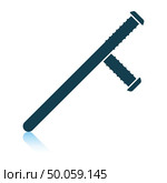 Police baton icon. Shadow reflection design. Vector illustration. Стоковая иллюстрация, агентство Ingram Publishing / Фотобанк Лори