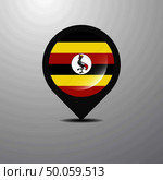 Uganda Map Pin. Стоковая иллюстрация, агентство Ingram Publishing / Фотобанк Лори