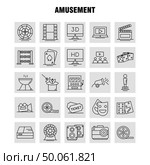 Amusement Line Icon for Web, Print and Mobile UX/UI Kit. Such as: Entertainment, Movie, Oscar, Award, 3d, Display, Monitor, Preview, Pictogram Pack. - Vector. Стоковая иллюстрация, агентство Ingram Publishing / Фотобанк Лори