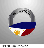 Phillipines My Country Flag badge. Стоковая иллюстрация, агентство Ingram Publishing / Фотобанк Лори