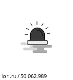 Siren Web Icon. Flat Line Filled Gray Icon Vector. Стоковая иллюстрация, агентство Ingram Publishing / Фотобанк Лори