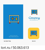 Locker Company Logo App Icon and Splash Page Design. Creative Business App Design Elements. Стоковая иллюстрация, агентство Ingram Publishing / Фотобанк Лори