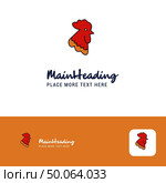Creative Cock  Logo Design. Flat color Logo place for Tagline. Vector Illustration. Стоковая иллюстрация, агентство Ingram Publishing / Фотобанк Лори