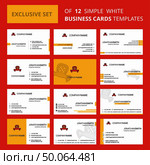 Set of 12 Ghost cap  Creative Busienss Card Template. Editable Creative logo and Visiting card background. Стоковая иллюстрация, агентство Ingram Publishing / Фотобанк Лори