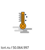 Flat Thermometer  Icon. Vector. Стоковая иллюстрация, агентство Ingram Publishing / Фотобанк Лори