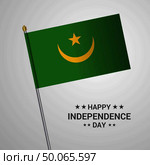 Mauritania Independence day typographic design with flag vector. Стоковая иллюстрация, агентство Ingram Publishing / Фотобанк Лори