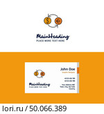 Flat Money converstion  Logo and Visiting Card Template. Busienss Concept Logo Design. Стоковая иллюстрация, агентство Ingram Publishing / Фотобанк Лори