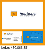 Message not sent Logo design with Tagline & Front and Back Busienss Card Template. Vector Creative Design. Стоковая иллюстрация, агентство Ingram Publishing / Фотобанк Лори