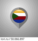 Map Navigation pointer with Democratic Republic of the Congo flag design vector. Стоковая иллюстрация, агентство Ingram Publishing / Фотобанк Лори