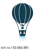 Hot air balloon icon. Shadow reflection design. Vector illustration. Стоковая иллюстрация, агентство Ingram Publishing / Фотобанк Лори