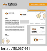 Money converstion  Business Letterhead, Envelope and visiting Card Design vector template. Стоковая иллюстрация, агентство Ingram Publishing / Фотобанк Лори