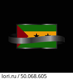 Sao Tome and Principe flag Ribbon banner design. Стоковая иллюстрация, агентство Ingram Publishing / Фотобанк Лори