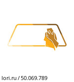 Wipe car window icon. Flat color design. Vector illustration. Стоковое фото, агентство Ingram Publishing / Фотобанк Лори